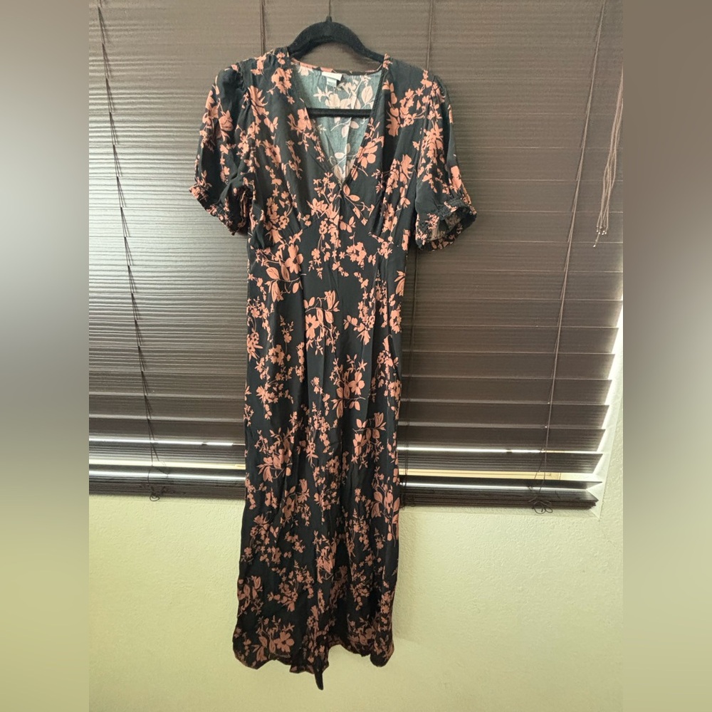Long 100% rayon dress.